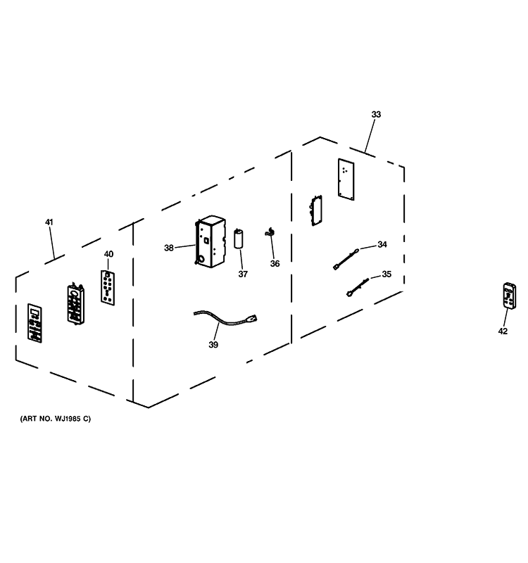 CONTROL PARTS Diagram and Parts List for AKQ08ANQ1  General Electric Air Conditioner