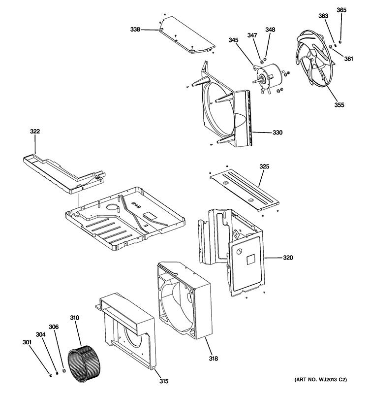 BASE PAN PARTS Diagram and Parts List for AEQ25DPL1  General Electric Air Conditioner