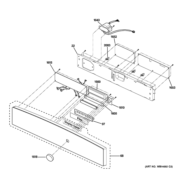 CONTROLLER PARTS Diagram and Parts List for PSB2200NWW02  General Electric Microwave