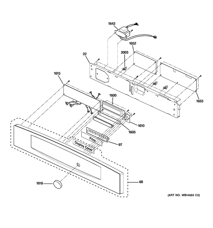 CONTROLLER PARTS Diagram and Parts List for PSB2201NSS02  General Electric Microwave