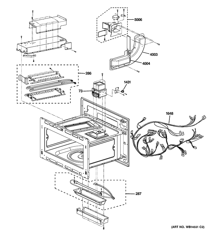 INSULATOR PARTS 2 Diagram and Parts List for ZSC2200NBB02  General Electric Microwave