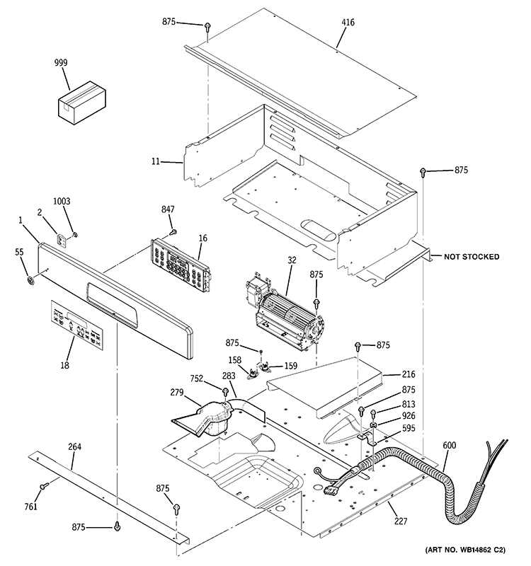 CONTROL PANEL Diagram and Parts List for JCKP30SP3SS  General Electric Wall Oven