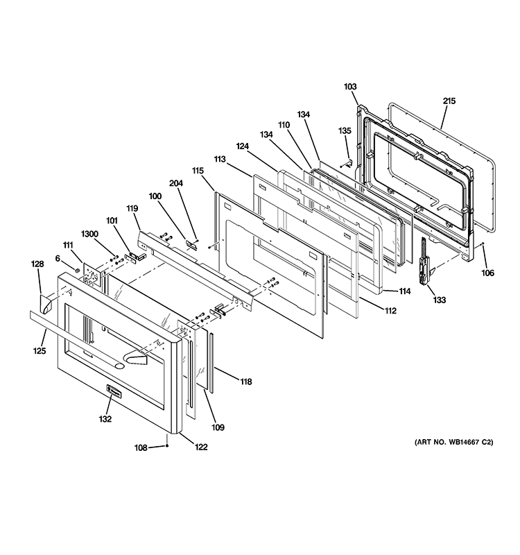 DOOR Diagram and Parts List for ZDP304LP5SS  General Electric Range