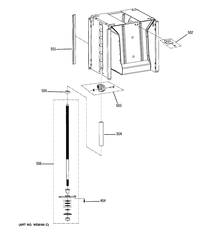 POWERSCREW & RAM PARTS Diagram and Parts List for GCG1700R0II  General Electric Trash Compactor