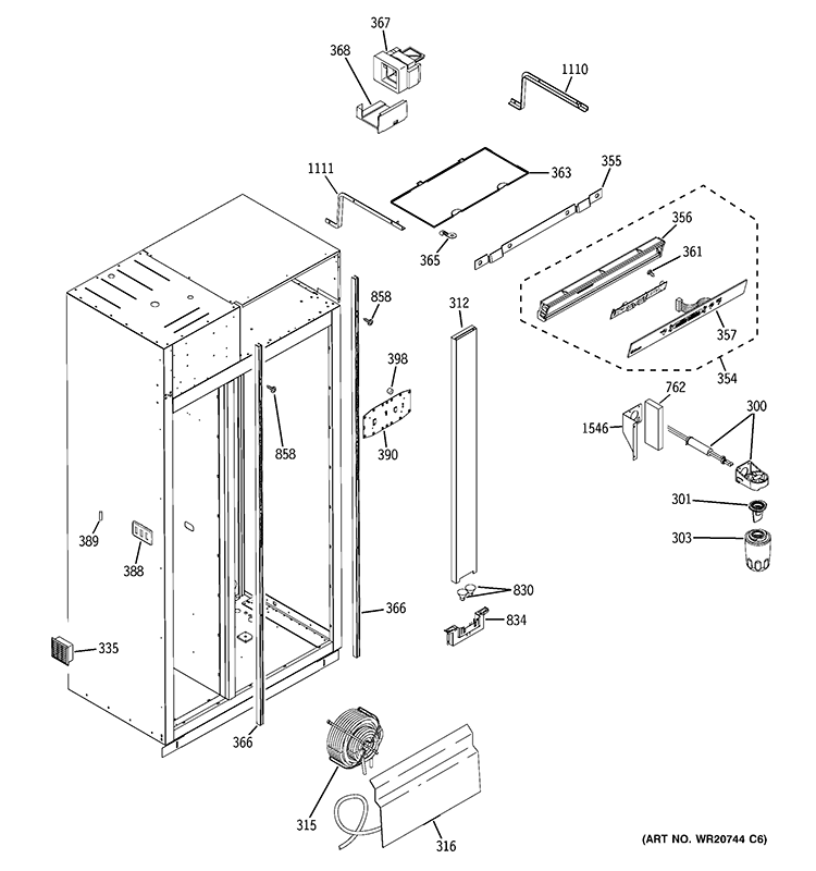 FRESH FOOD SECTION Diagram and Parts List for ZISB420DXB  General Electric Refrigerator
