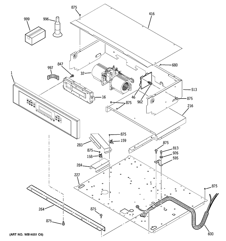 CONTROL PANEL Diagram and Parts List for PT958DR2BB  General Electric Wall Oven