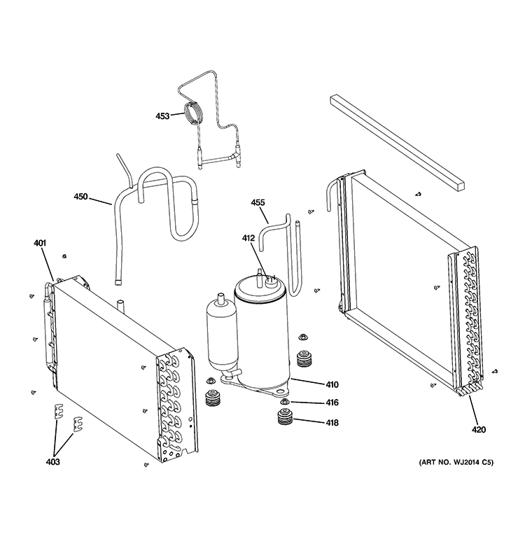 UNIT PARTS Diagram and Parts List for AEM05LQQ1  General Electric Air Conditioner
