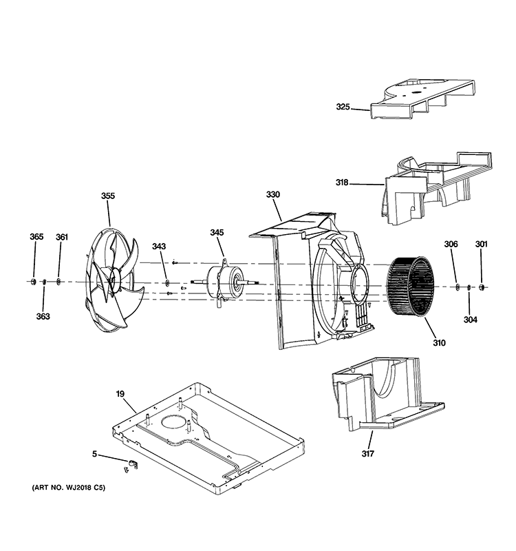 BASE PAN PARTS Diagram and Parts List for AEM06LQQ1  General Electric Air Conditioner