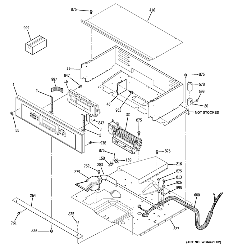 CONTROL PANEL Diagram and Parts List for ZEK958SM5SS  General Electric Wall Oven