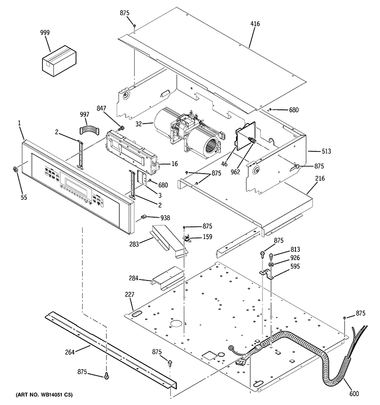 CONTROL PANEL Diagram and Parts List for ZET958SM3SS  General Electric Wall Oven