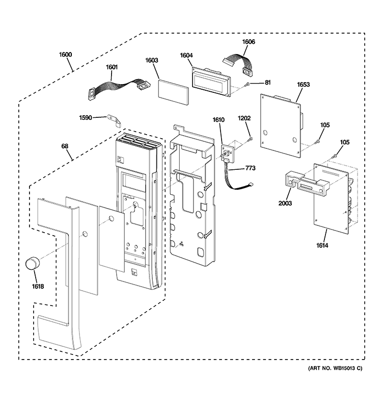 CONTROL PARTS Diagram and Parts List for CSA1201RSS02  Hotpoint Microwave