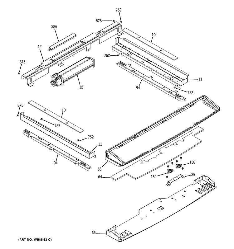 COOLING FAN Diagram and Parts List for PS978ST1SS  General Electric Range