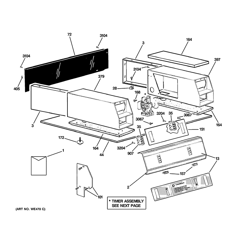 CONTROL PANEL & COIN BOX ASSEMBLY Diagram and Parts List for DDC4400T5WH  General Electric Dryer