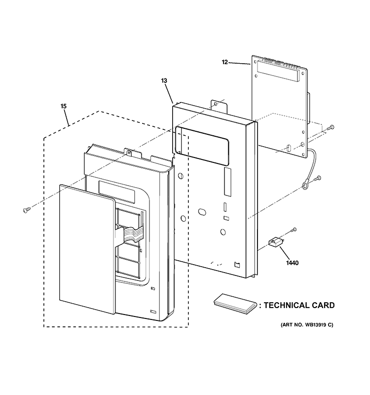 CONTROL PARTS Diagram and Parts List for JNM3151DF1BB  General Electric Microwave