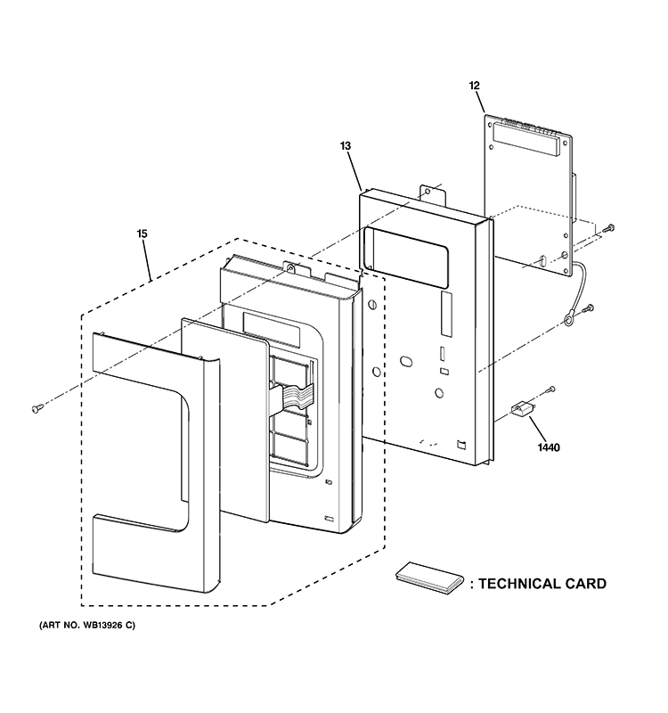 CONTROL PARTS Diagram and Parts List for JNM3151RF1SS  General Electric Microwave