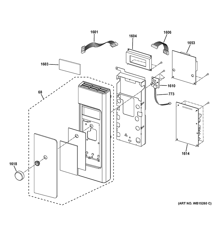 CONTROL PARTS Diagram and Parts List for PSA9120DF1WW  General Electric Microwave