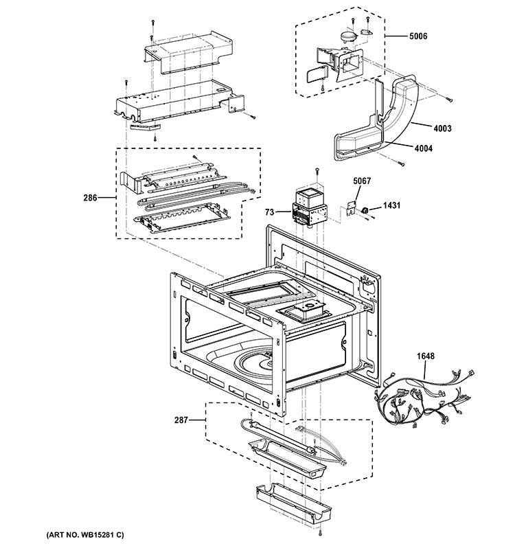 INTERIOR PARTS 3 Diagram and Parts List for PSB9240DF1WW  General Electric Microwave