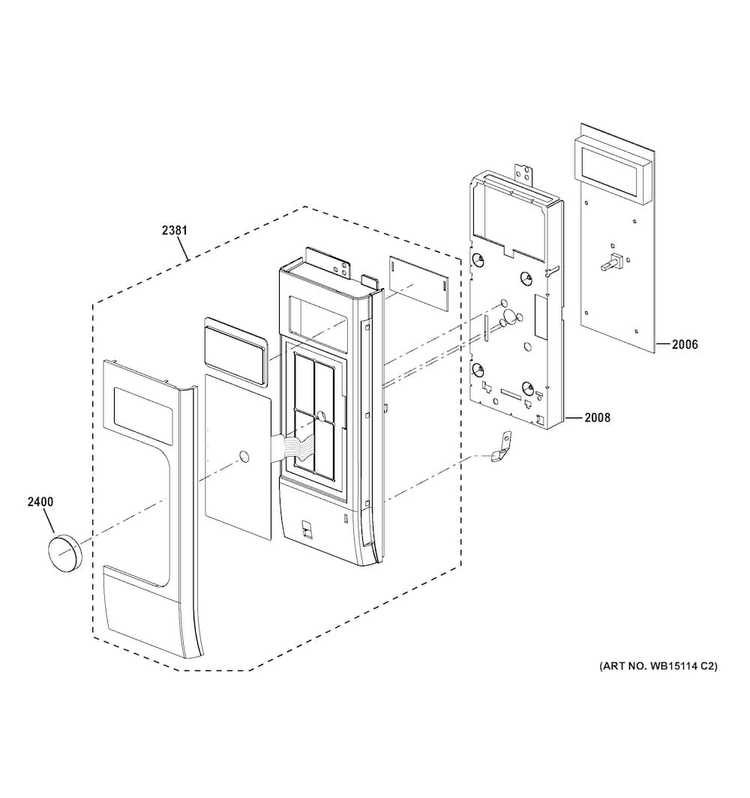 Control Parts Diagram and Parts List for CVM1750SH1SS  General Electric Microwave