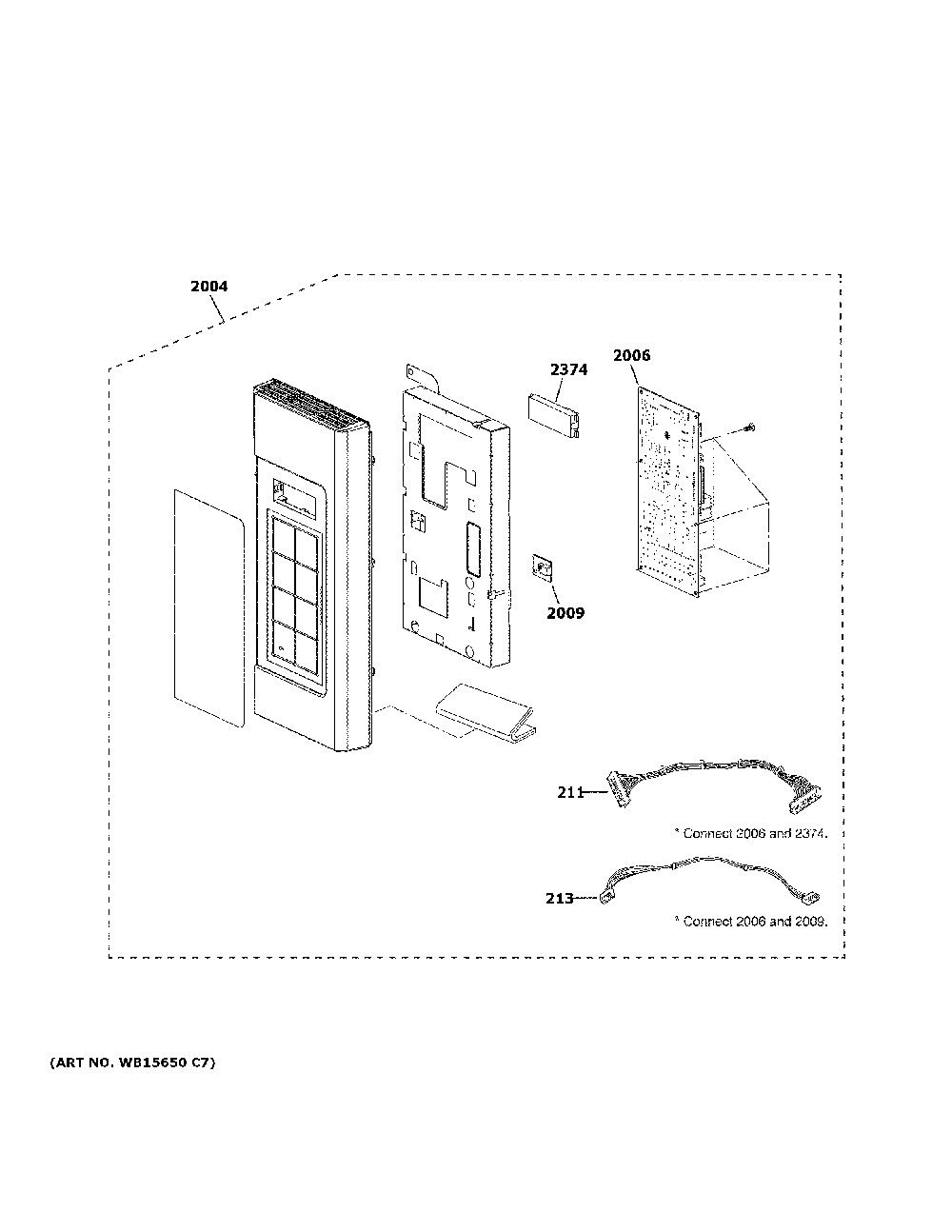 Control parts Diagram and Parts List for JVM7195FL5DS  General Electric Microwave