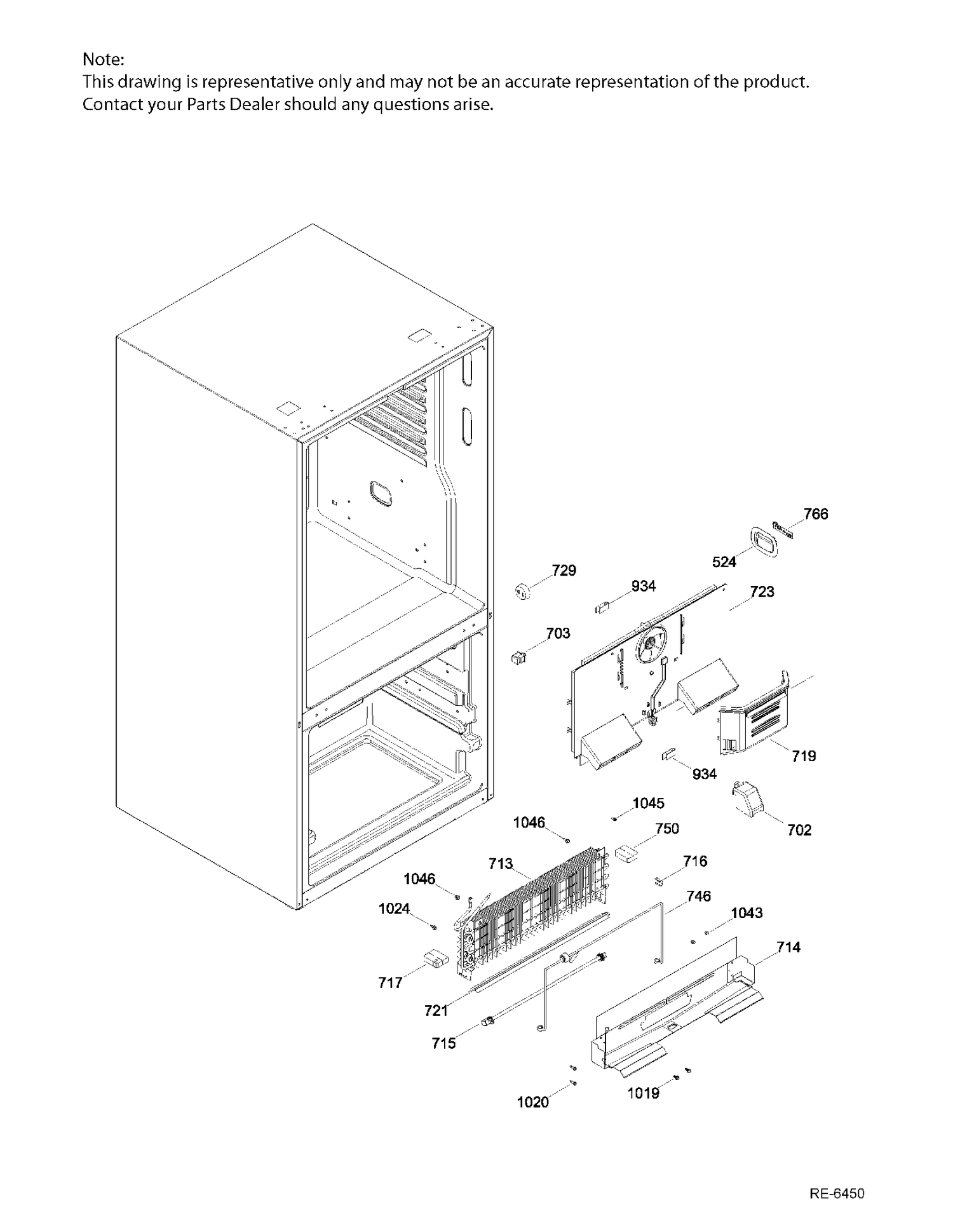 FUNCTIONAL PARTS FZ Diagram and Parts List for GNE25DSKAKSS  General Electric Refrigerator