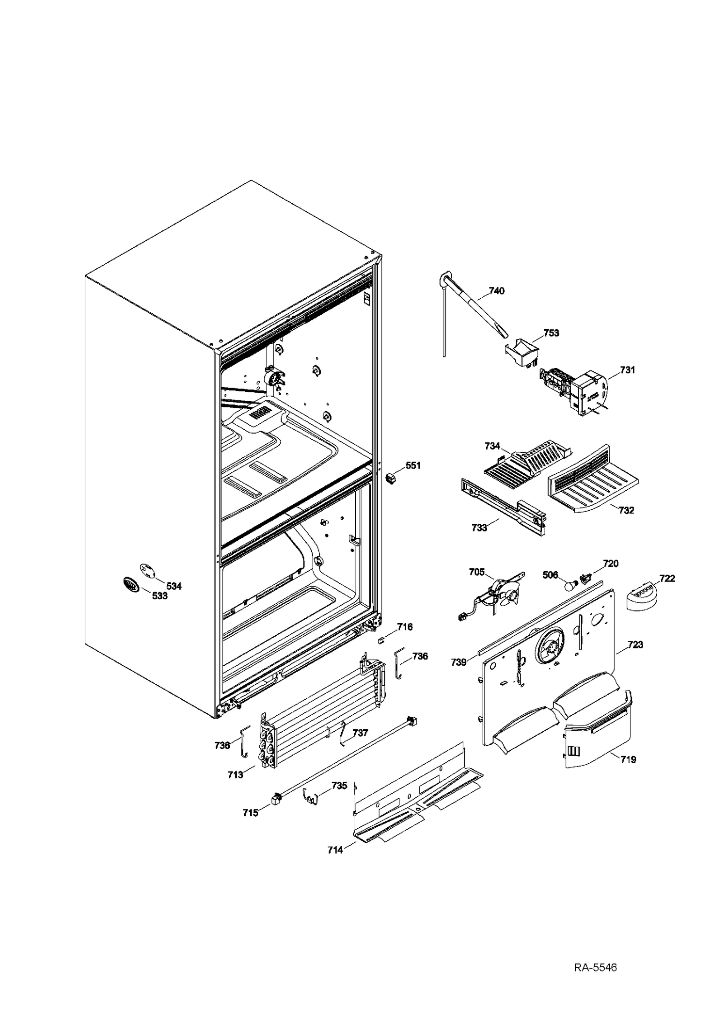 FZ FUNCTIONAL PARTS Diagram and Parts List for PNR22MSEAFES  General Electric Refrigerator