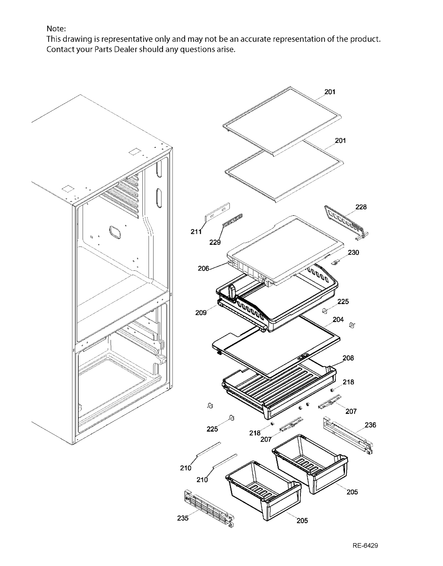 FF SHELVES FF Diagram and Parts List for GNE21DSKAKSS  General Electric Refrigerator