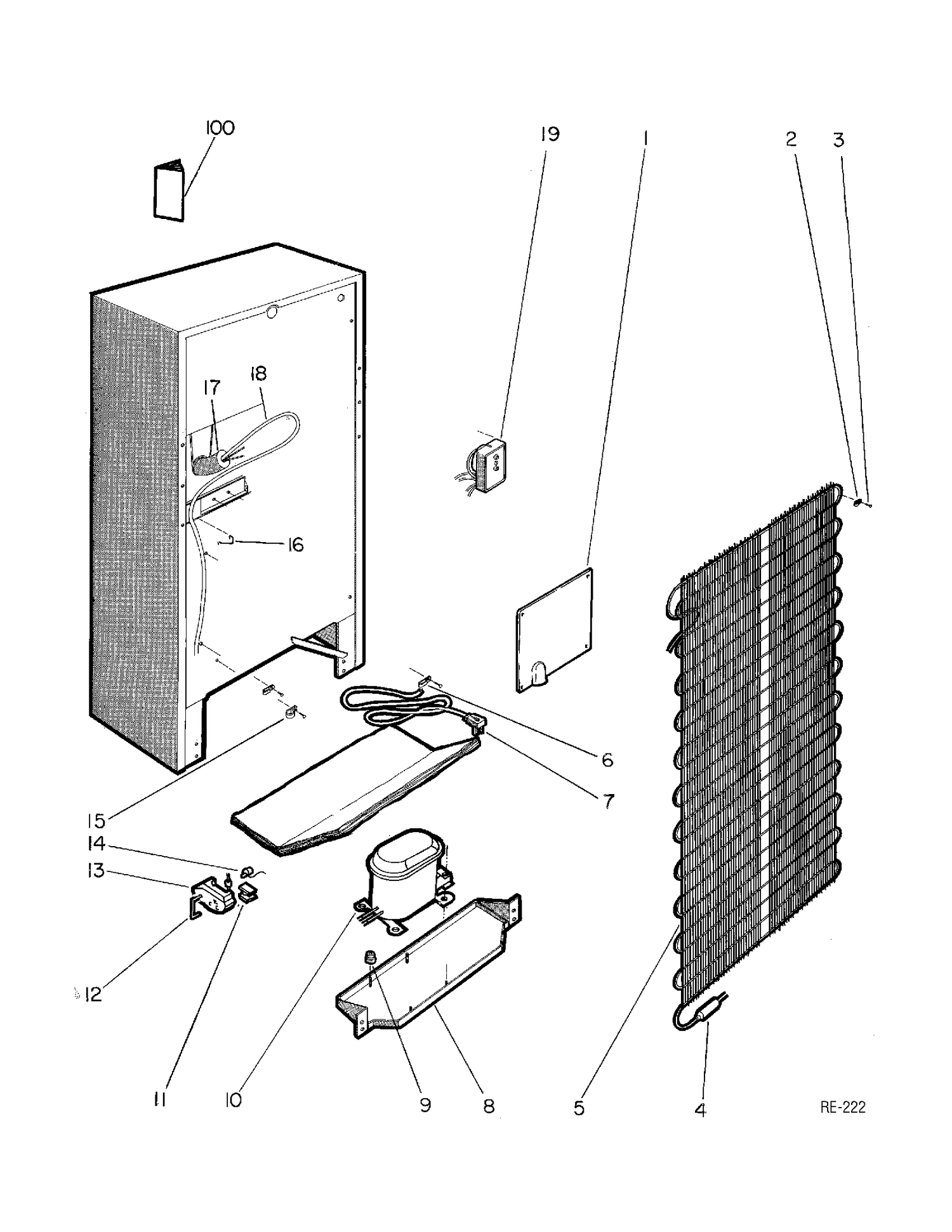 SYSTEM GROUP 2 Diagram and Parts List for 34510-2  General Electric Refrigerator