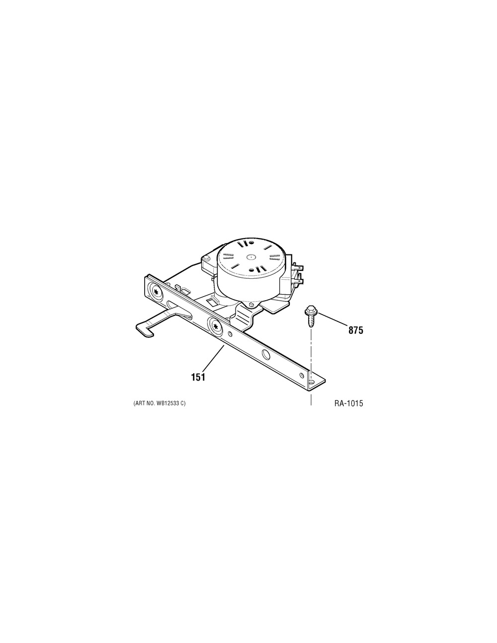 Door Lock Diagram and Parts List for MBC12GAZWW  General Electric Range