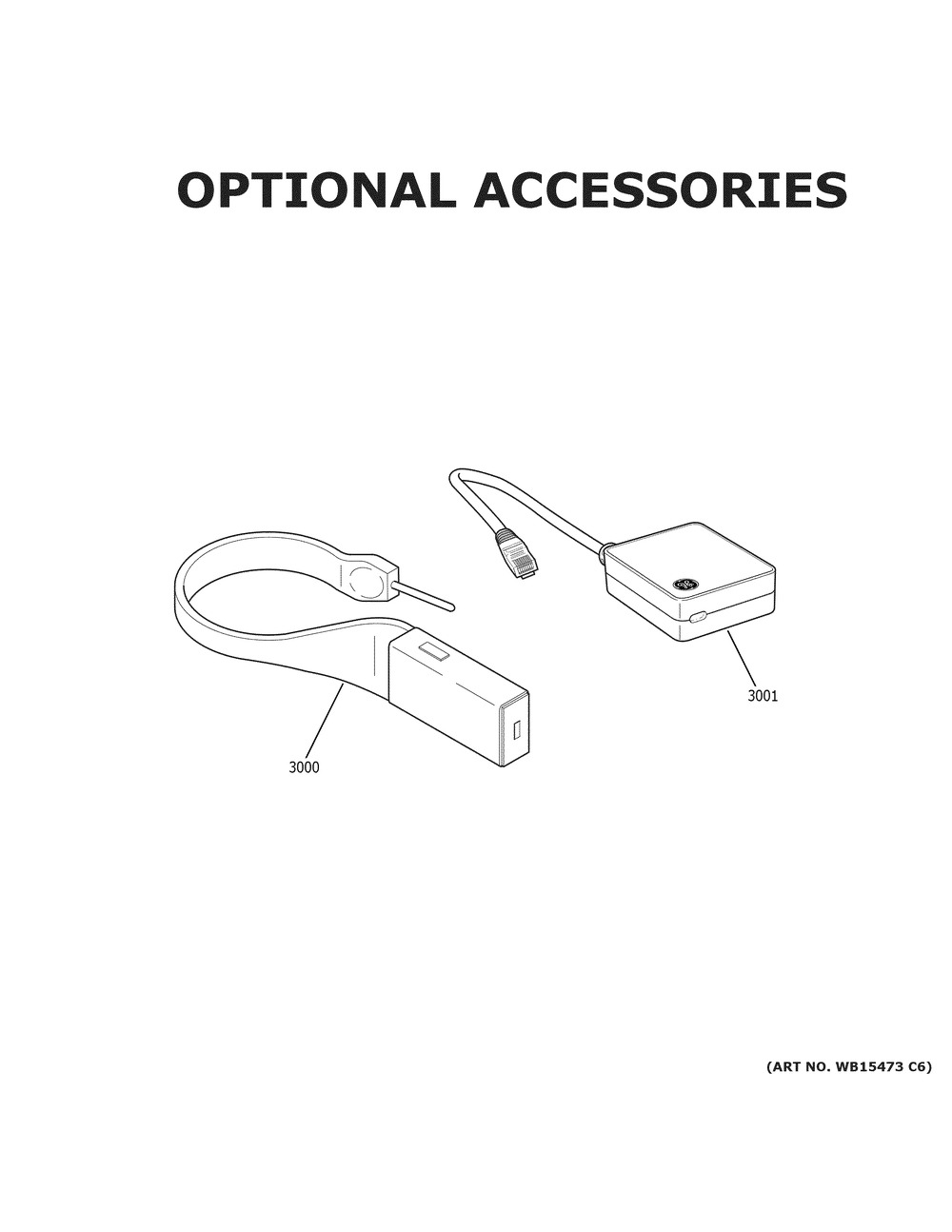 Optional Accessories Diagram and Parts List for CHS950P2M2S1  General Electric Range