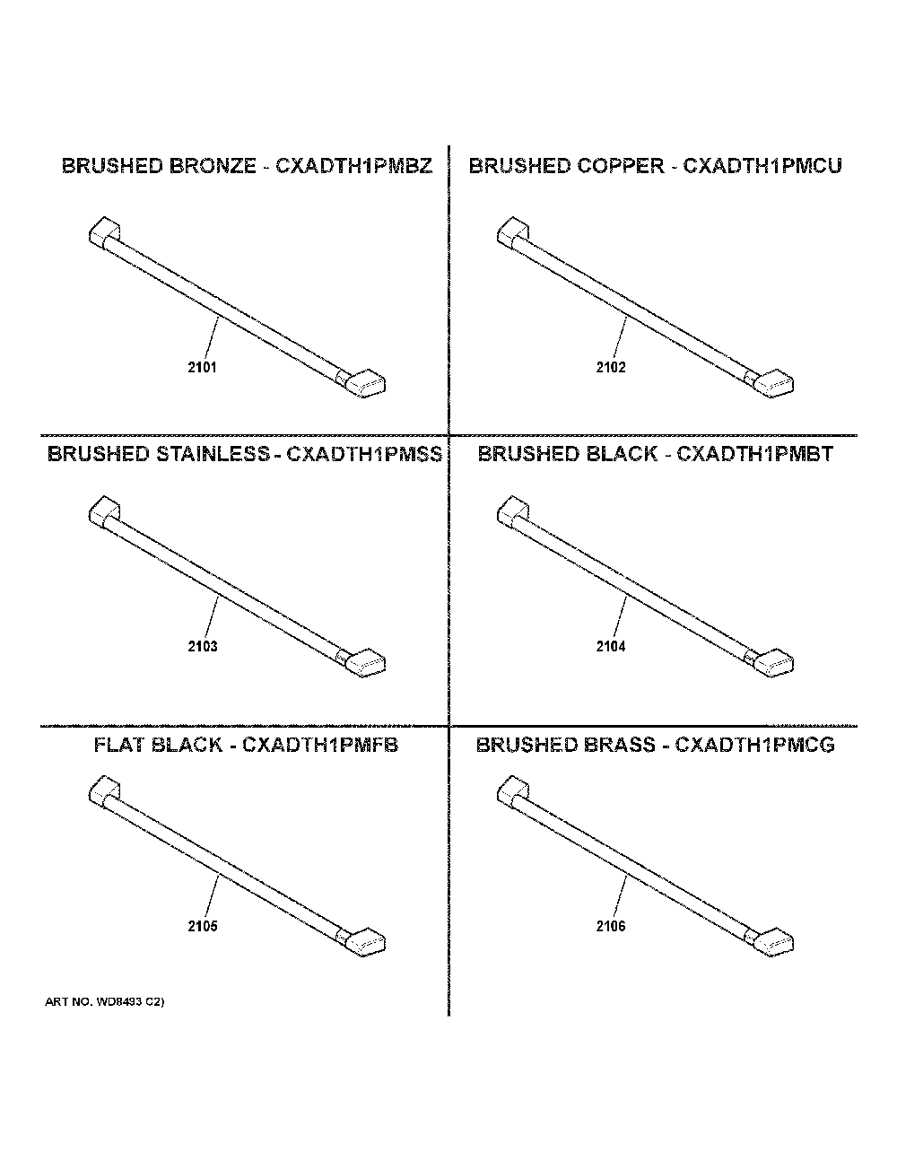 Cafe Customization Diagram and Parts List for CDT805P2N5S1  General Electric Dishwasher