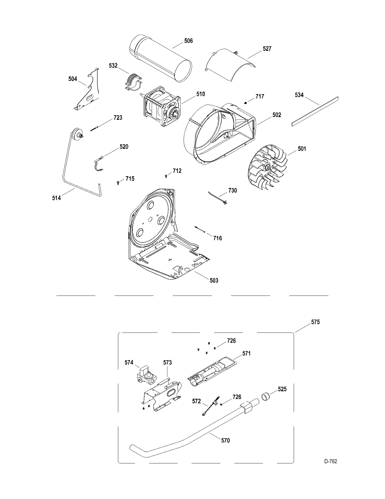 DRIVE-BURNER Diagram and Parts List for GFMS355GL0MS  General Electric Dryer