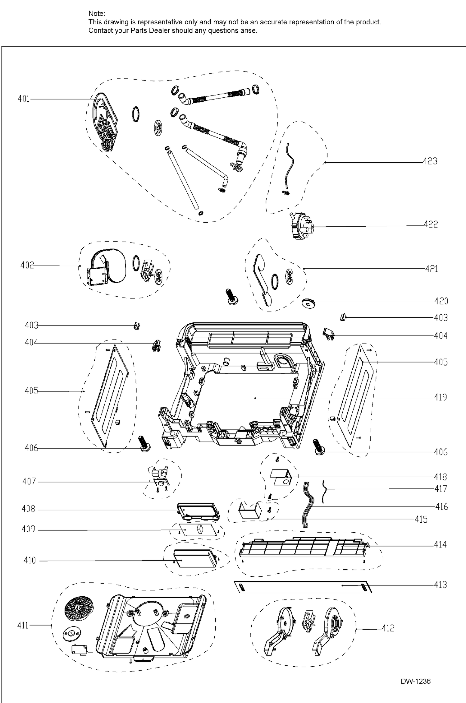 BODY PARTS 2 Diagram and Parts List for GDT650SGF1BB  General Electric Dishwasher