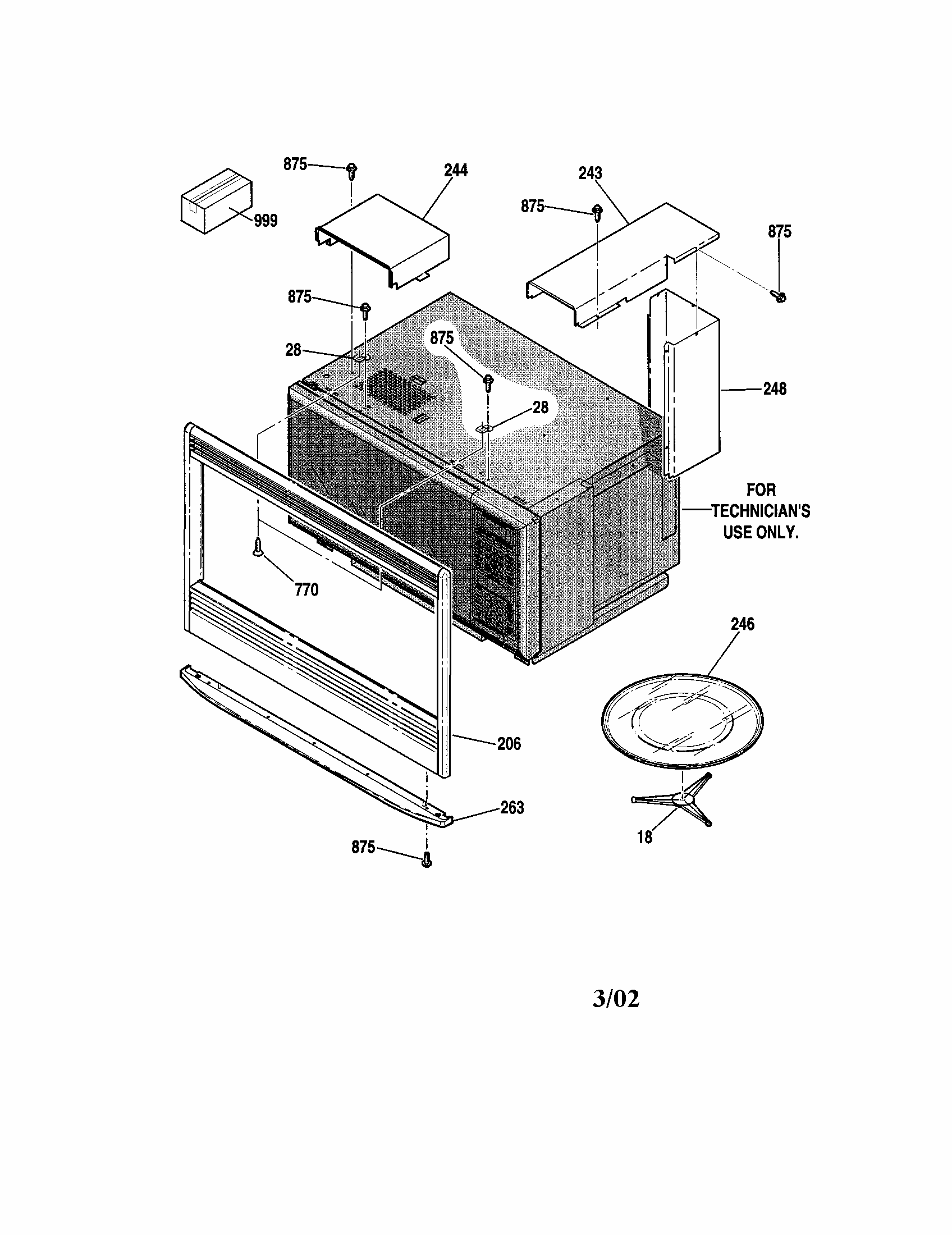 Enclosure Diagram and Parts List for 91147699100  Kenmore Microwave