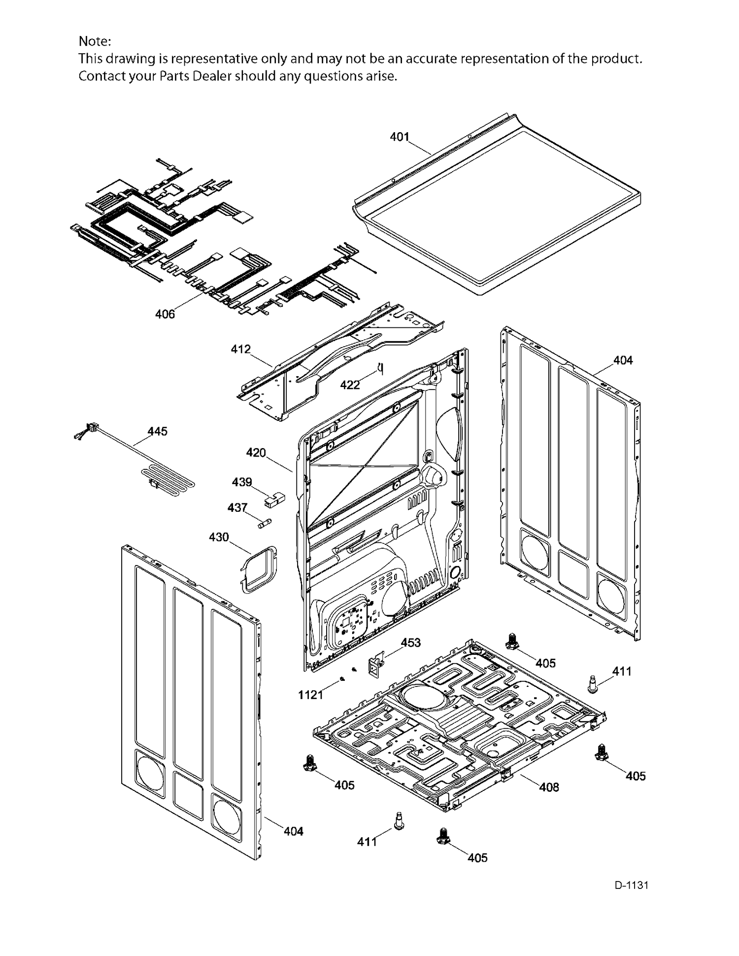STRUCTURE Diagram and Parts List for GTMP280GD4WW  General Electric Dryer