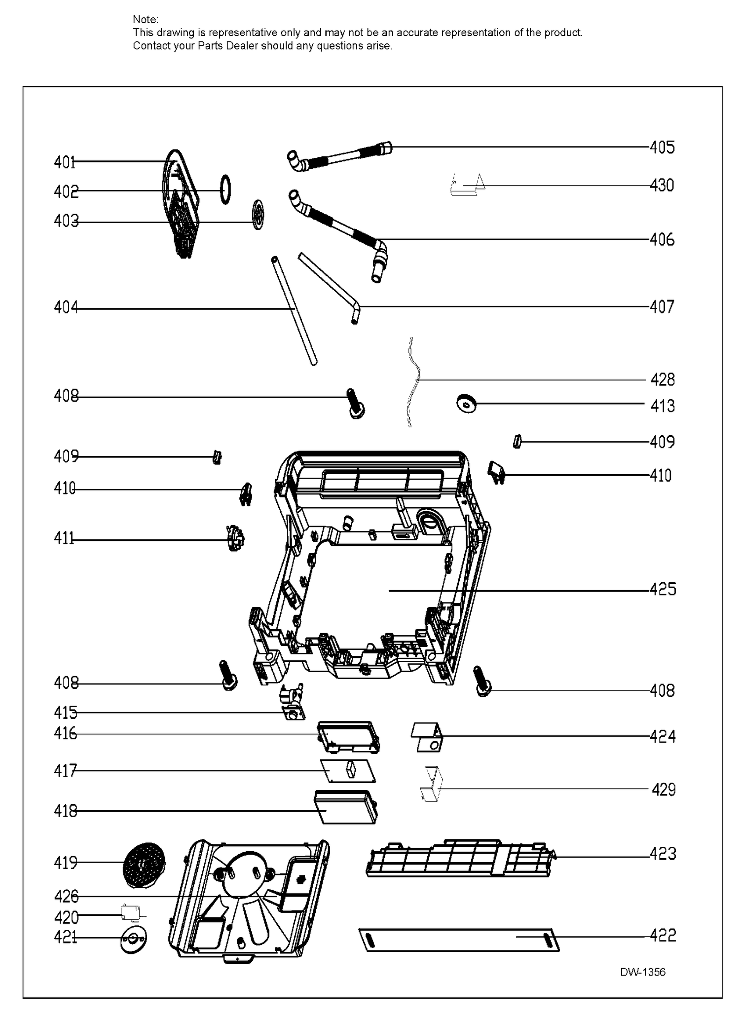 BODY PARTS 2 Diagram and Parts List for GBF630SML0ES  General Electric Dishwasher