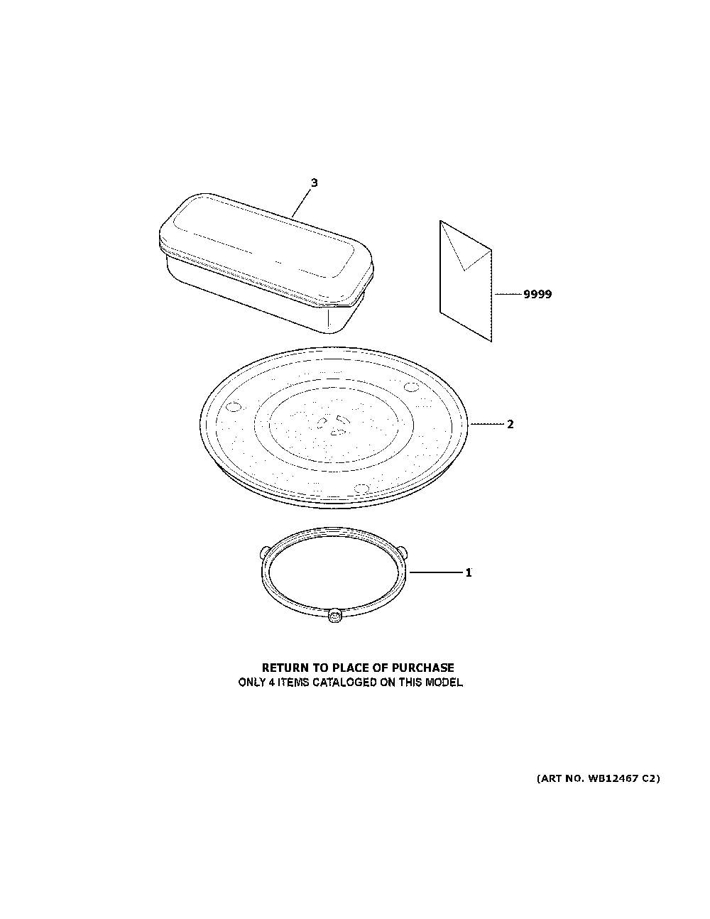 Microwave Diagram and Parts List for JESP113SP1SS  General Electric Microwave