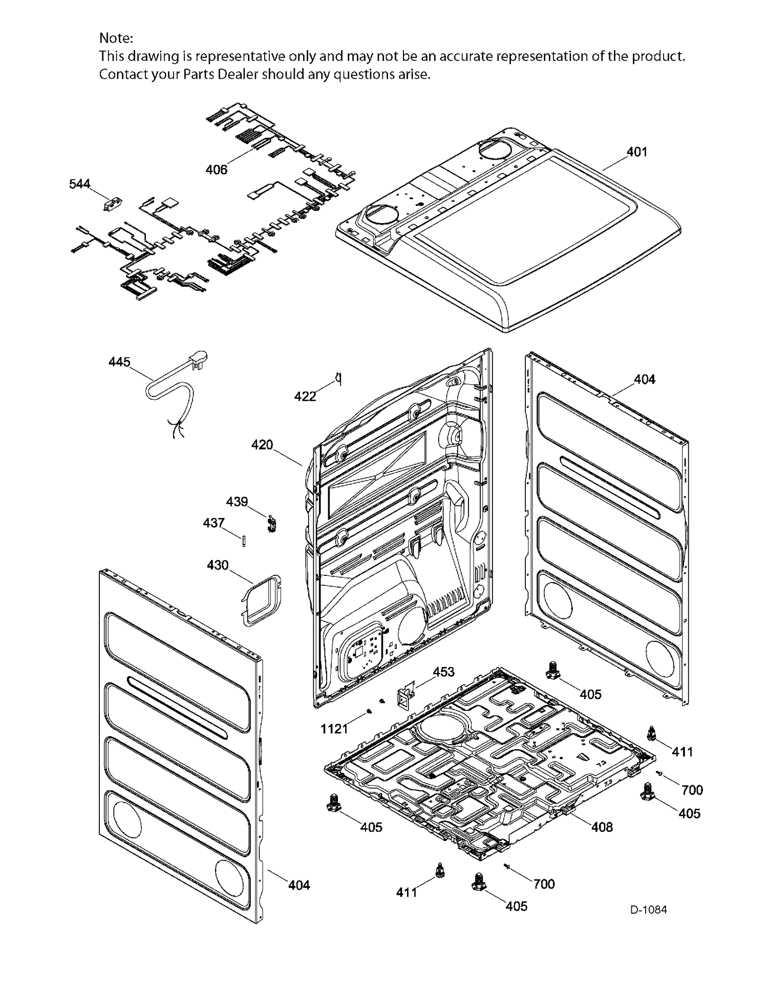 STRUCTURE Diagram and Parts List for GTD65GBMJ0WS  General Electric Dryer