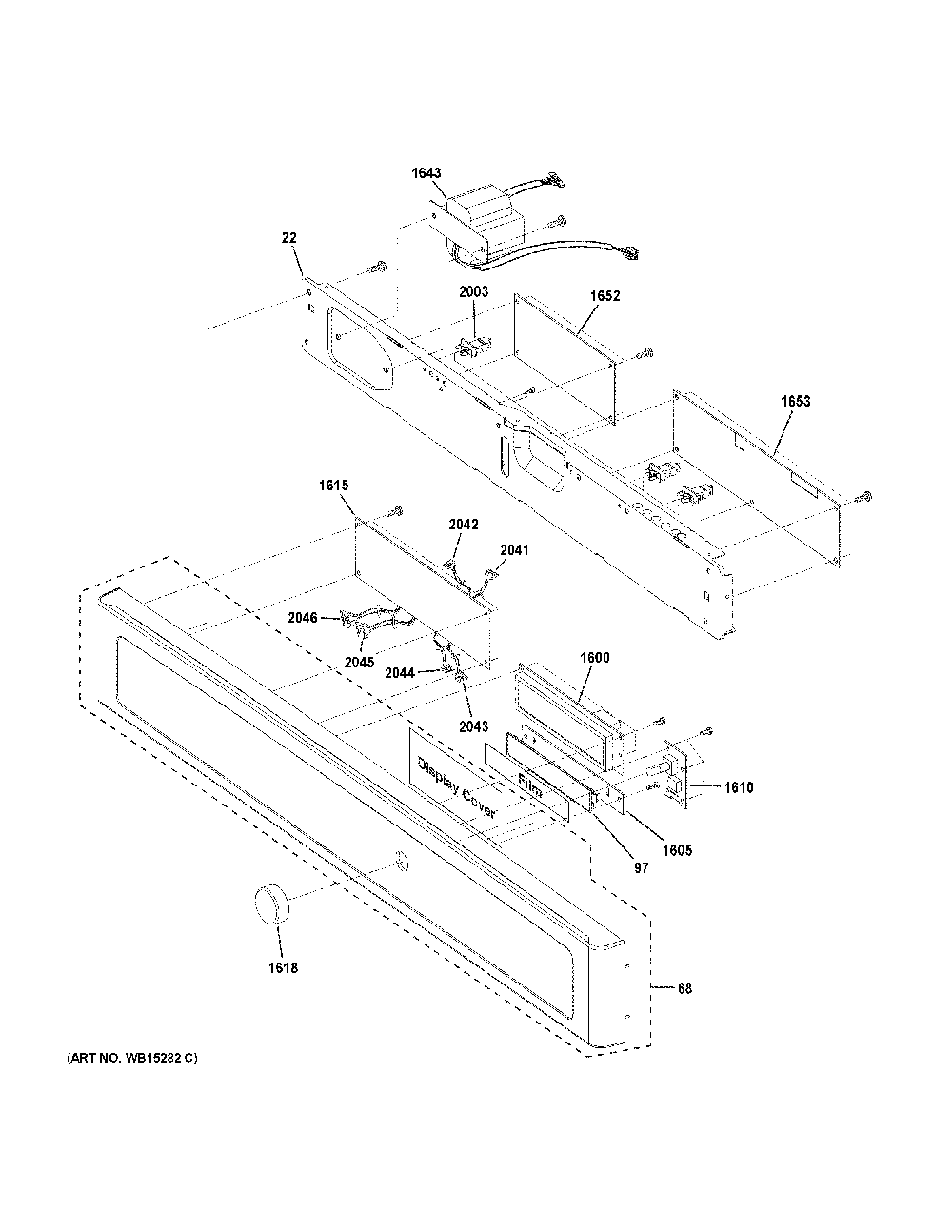 Control parts Diagram and Parts List for PSB9240EF4ES  General Electric Microwave