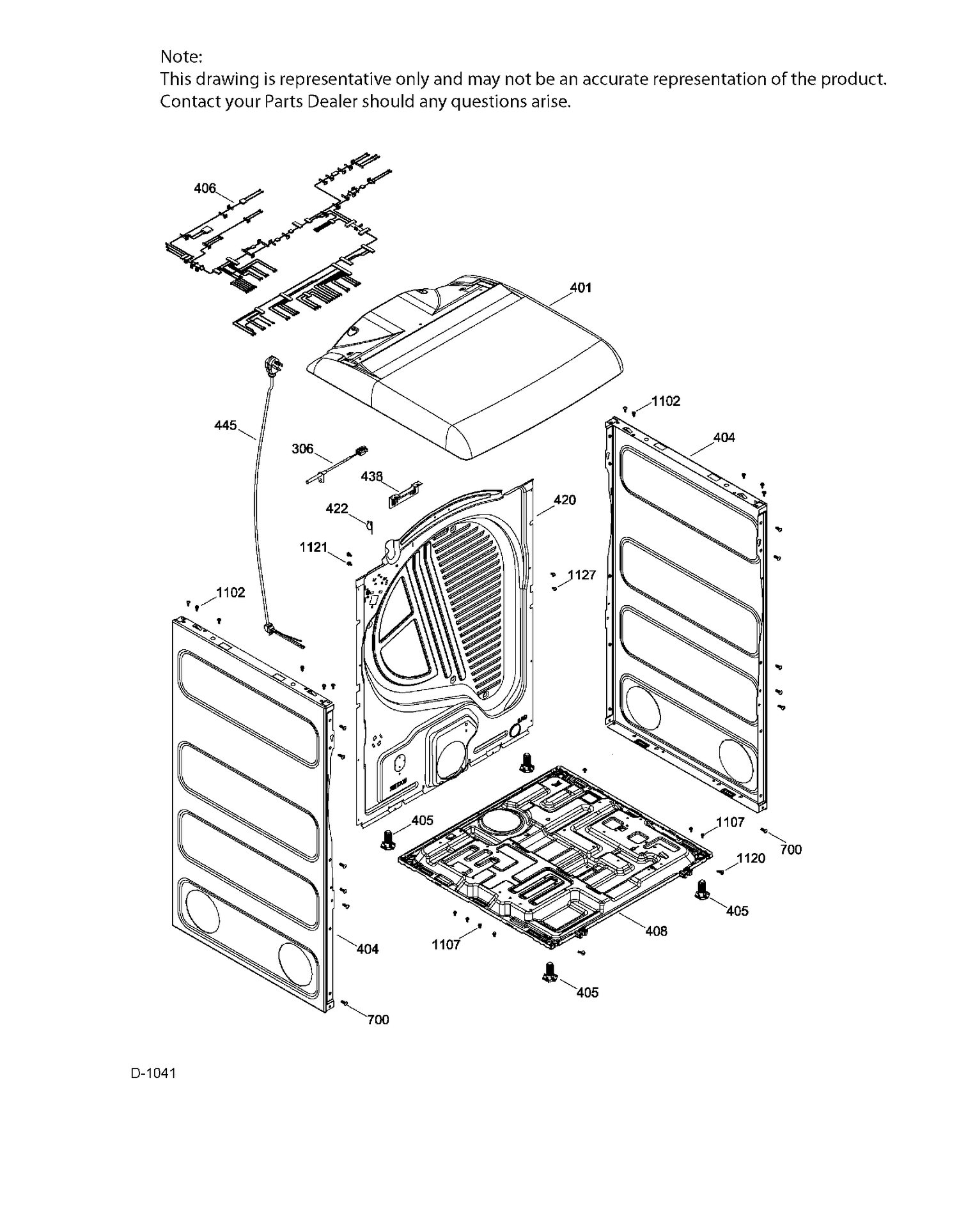 STRUCTURE Diagram and Parts List for GTD81ESMJ0WS  General Electric Dryer