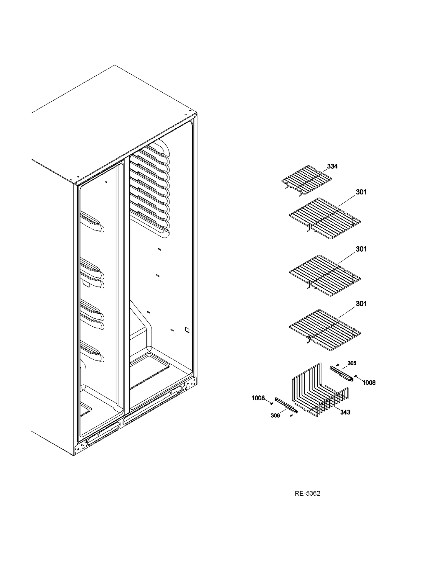 FZ BASKETS Diagram and Parts List for GSRS3QGZDFSS  General Electric Refrigerator