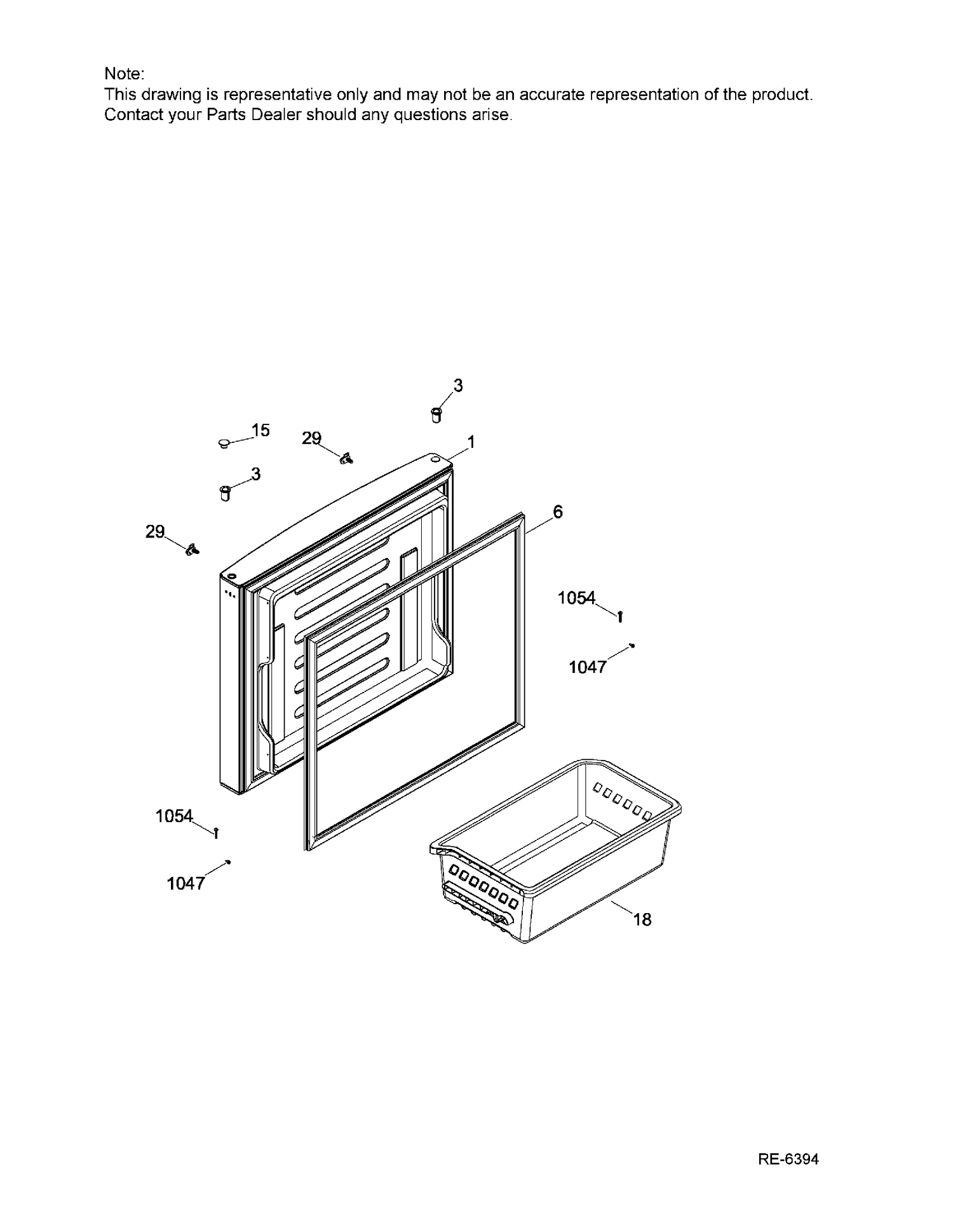 FZ DOOR Diagram and Parts List for GBE21ASKAKSS  General Electric Refrigerator