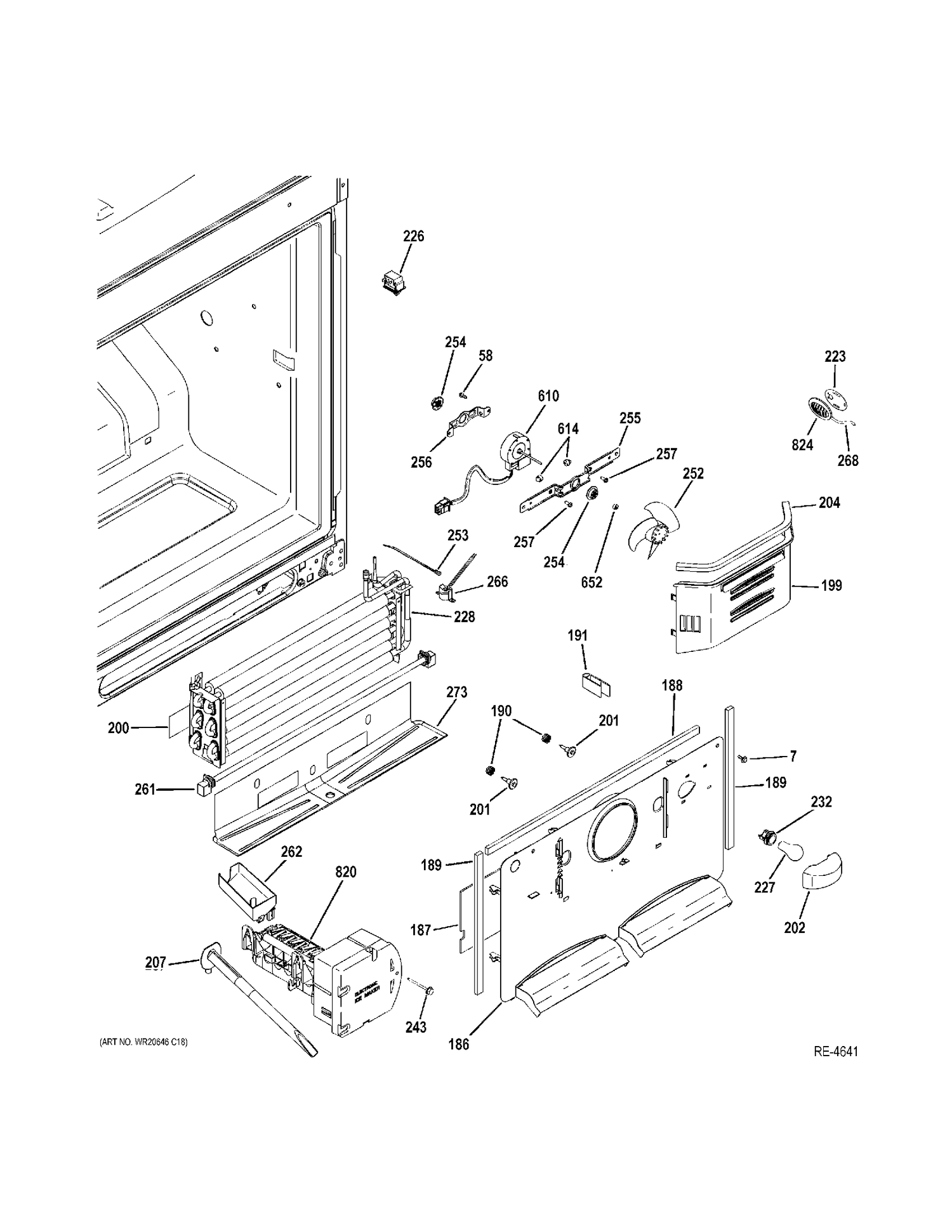 FZ SECTION Diagram and Parts List for PFSF0MZFWW  General Electric Refrigerator