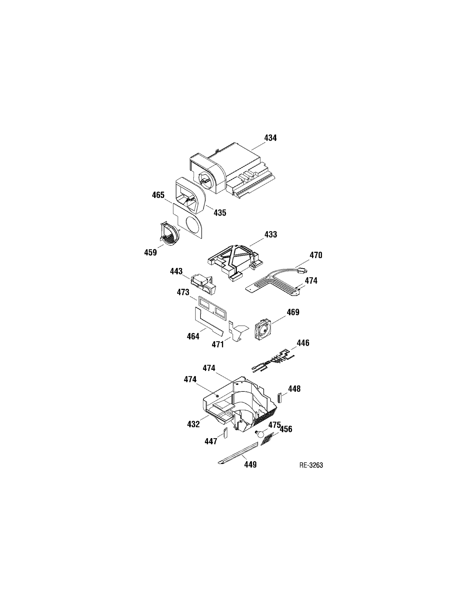 QUICK CHILL PARTS Diagram and Parts List for PSDS3YGXAFSS  General Electric Refrigerator