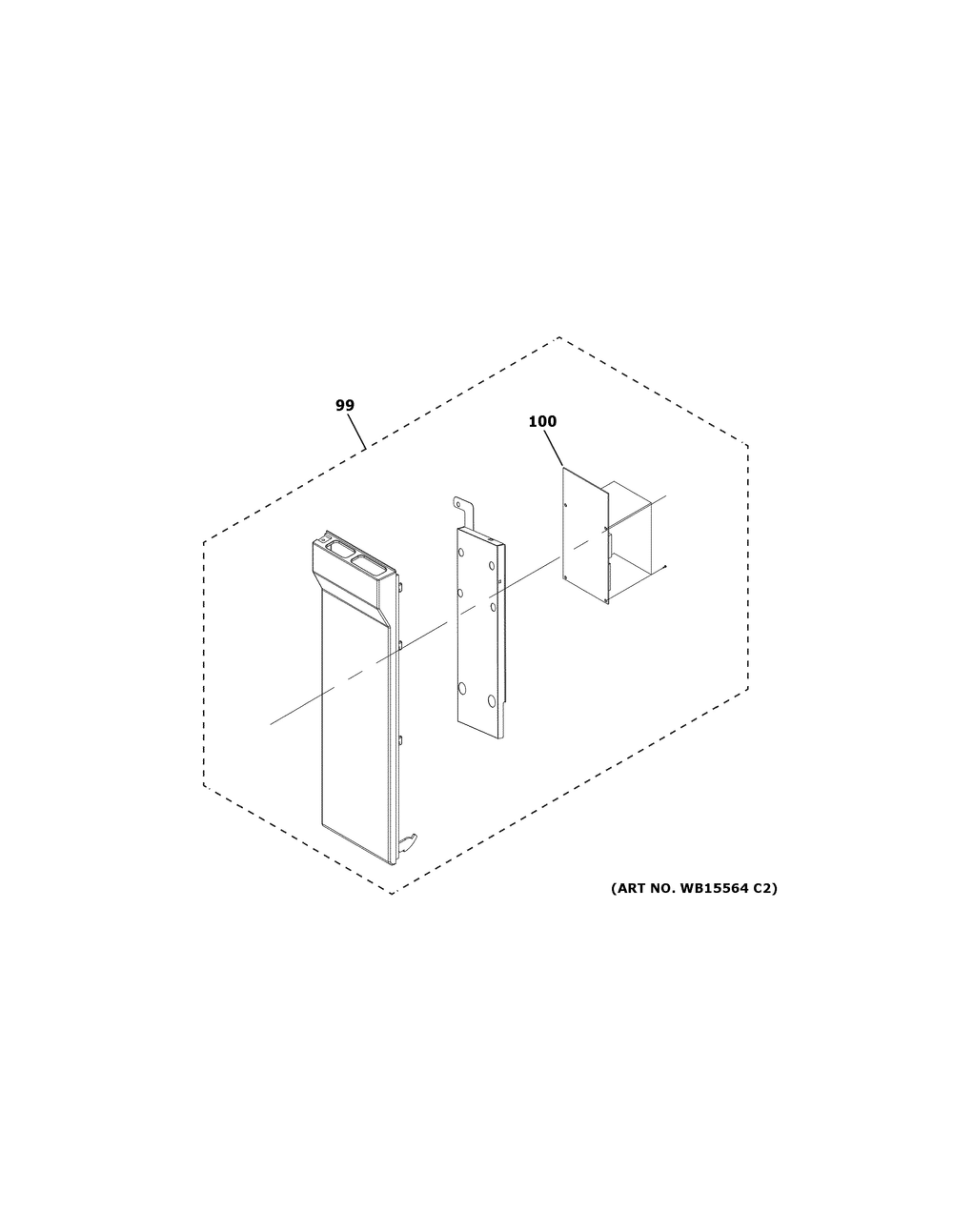 Control Parts Diagram and Parts List for GVMB14S4W1SS  General Electric Microwave Oven Combo