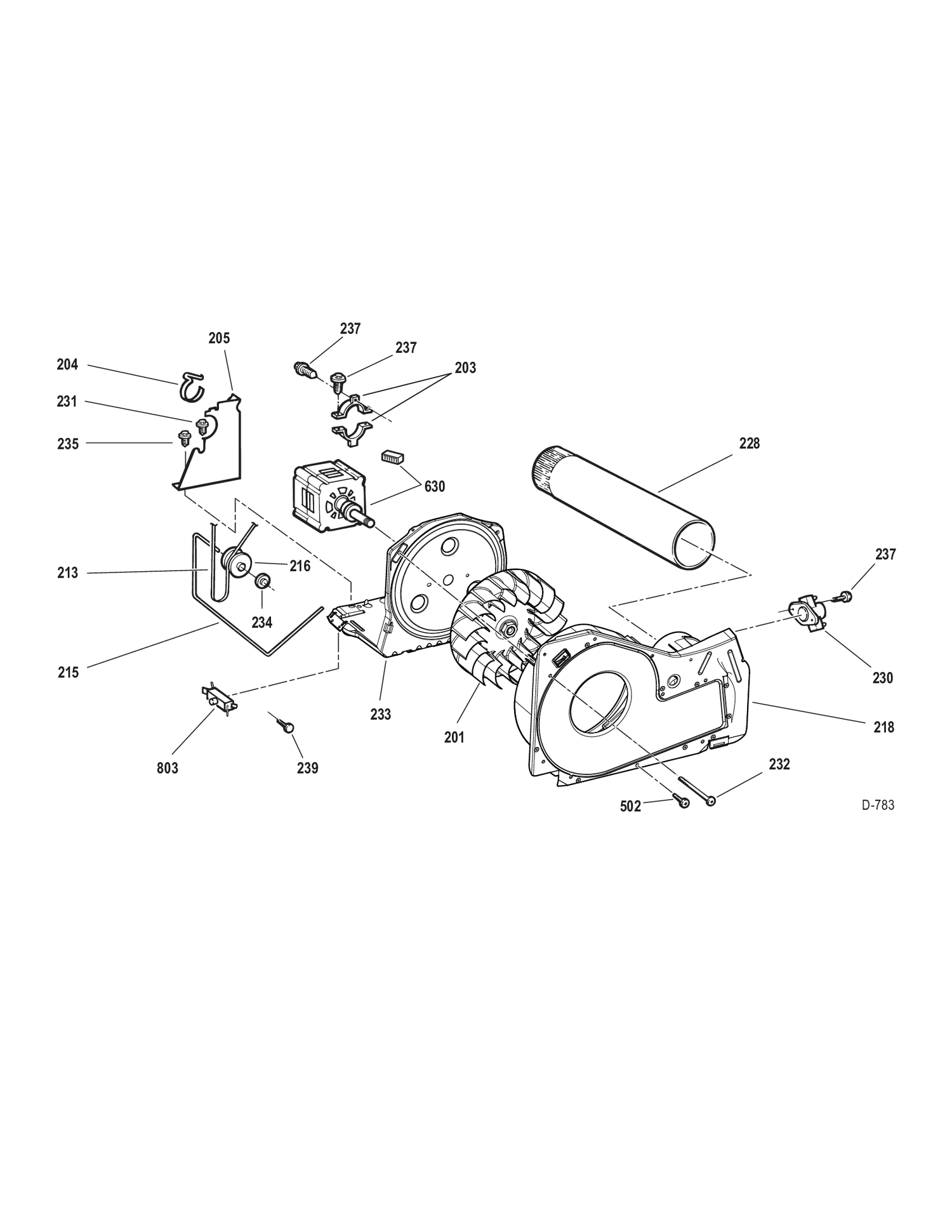 BLOWER DRIVER Diagram and Parts List for GUSR465EBCWW  General Electric Dryer