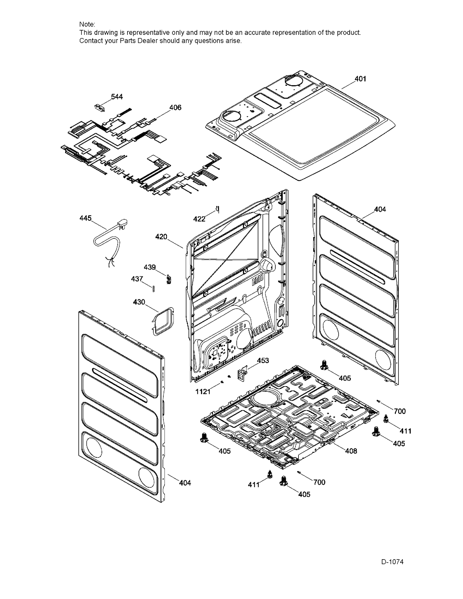 STRUCTURE Diagram and Parts List for GTD42GAMJ0WW  General Electric Dryer