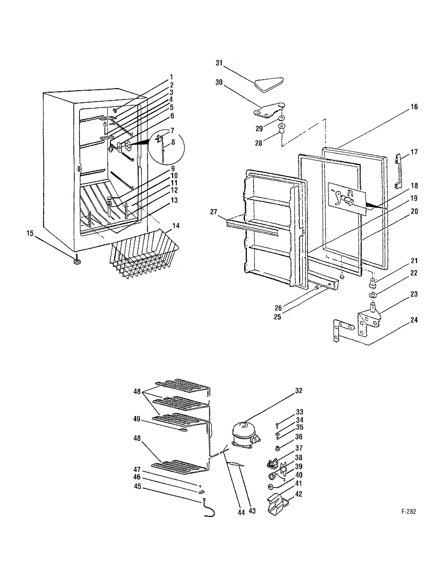 CONGELATEUR Diagram and Parts List for MUM16EURAWW  General Electric Freezer