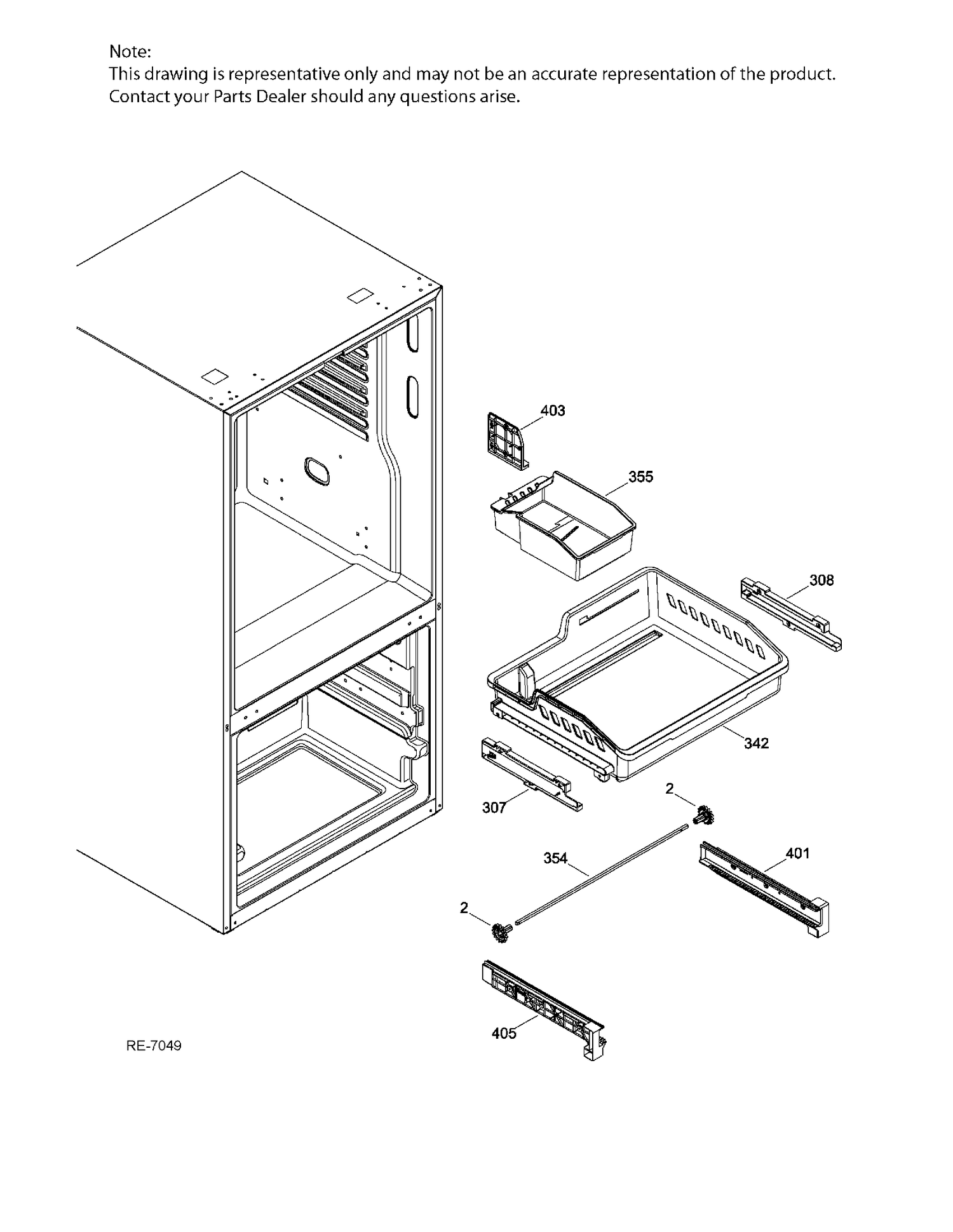FZ BASKETS Diagram and Parts List for PNE21KGKBKBB  General Electric Refrigerator