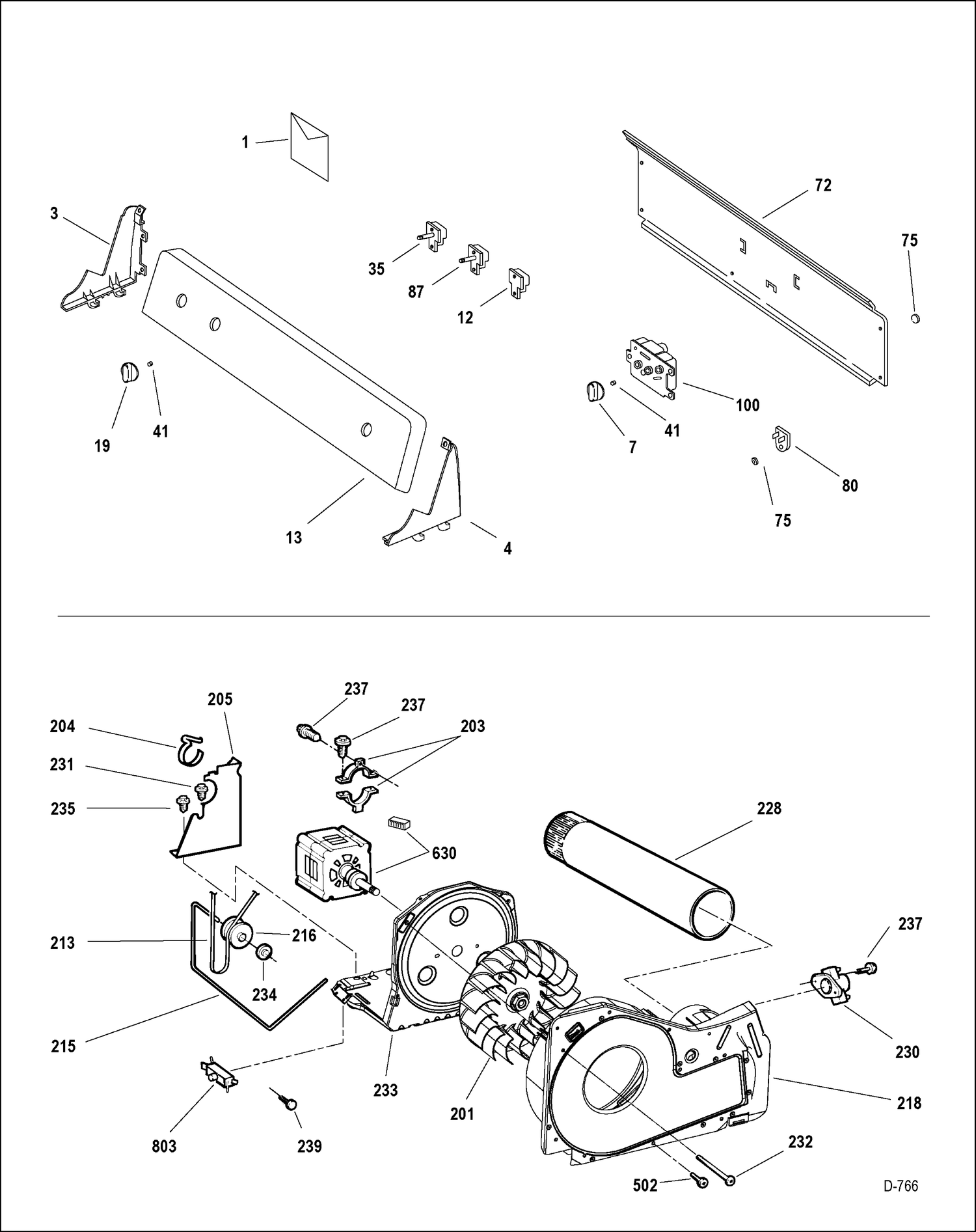 CONTROL PANEL Diagram and Parts List for GTMP200EM2WW  General Electric Dryer
