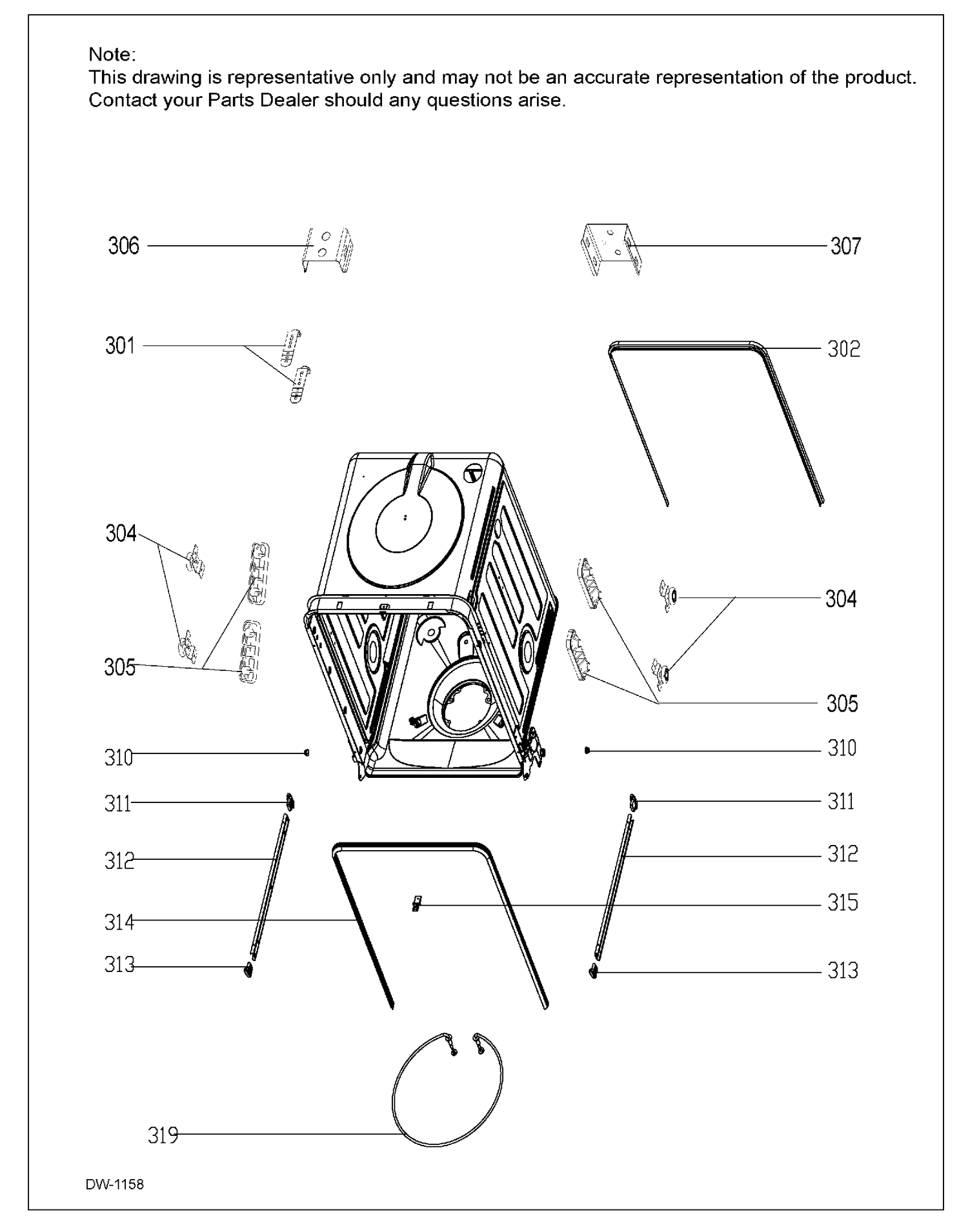 BODY PARTS Diagram and Parts List for GDF630SSK0ES  General Electric Dishwasher
